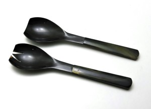 ชุดช้อนตักสลัดทำจากเขาควายธรรมชาติ ดีไซน์สวย ชุด 2 ชิ้น ราคาคุ้มค่า - Product Image 4