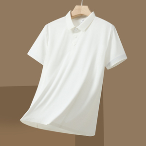 Camisa de Manga Corta para Hombre, Color Sólido, Tejido de Punto, Estilo Casual, Corte Regular, Diseño con Botones, Logotipo Frontal, Secado Rápido - Product Image 4