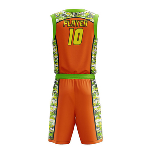 Uniforme de Baloncesto Estampado de Tela Suave 100% Poliéster con Nombre y Colores del Equipo Personalizados, Alta Calidad, Transpirable y Ligero - Product Image 3