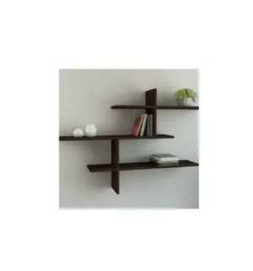 Estante Flotante de Madera Maciza con Borde Natural, Montado en Pared, Tablero de Almacenamiento y Exhibición, Estantería Moderna para Plantas y Libros, Ajustable - Product Image 2