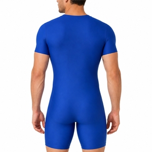 Custom Men Short Sleeve <b>Full</b> <b>Body</b> <b>Suit</b> Zipper Front Quick Dry Swimwear Athletic Swim <b>Suit</b> Premium Quality Wear Comfort Fit Wear - Product Image 2