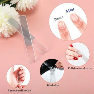 1 pièce Lime à ongles double face en verre cristal et repousse-cuticules, grain 100, outil durable pour le soin des ongles, 3,5-5,5 pouces - Product Image 6