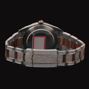 Reloj de Cuarzo con Diamantes Moissanite de Moda a Precio de Mayoreo, Reloj de Hombre Totalmente Cubierto de Plata 925 con Esfera de Cristal, Estilo Hip Hop, Edición Limitada, Fecha Automática - Product Image 3