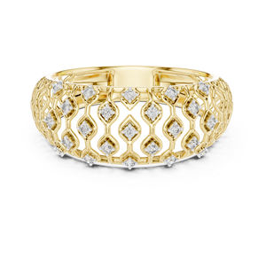 Anillo de Oro Blanco de 14K con Diamante Cultivado en Laboratorio, Corte Redondo, para Mujer |   Ropa de Boda |   Diamante Cultivado Nuevo - Product Image 3