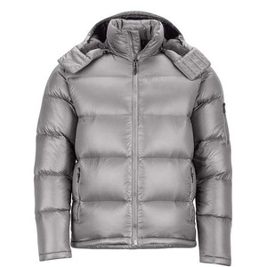 Chaqueta acolchada negra con capucha para hombre, abrigo de invierno cálido con cierre, cuello alto informal y capucha personalizada - Product Image 4