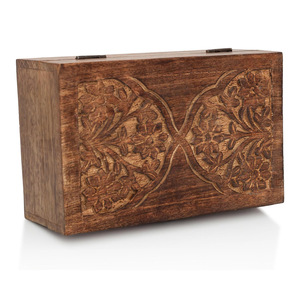 Venta de fábrica Caja de madera de mango decorativa hecha a mano Caja de recuerdo organizadora de joyas de madera grande Tamaño y diseño personalizados disponibles - Product Image 4