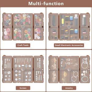 "Pill <b>Storage</b> Cases 2 Pack <b>Folding</b> Pill Organizer 7-Compartment Portable Foldable Pill <b>Box</b> Purse Pocket" - Product Image 3