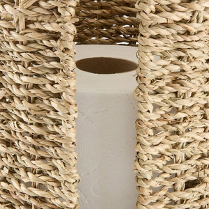 Support de papier toilette en jonc de mer tressé, sur pied, directement de l'usine, écologique, décoration de salle de bain et distributeur, minimaliste et respectueux de l'environnement - Product Image 4