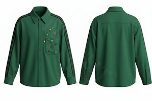 Camisas de Vestir para Hombre, a la Moda, Elegantes, de Manga Larga, con Rayas y Botones Decorativos en la Parte Delantera, Se Aceptan Etiquetas Privadas, Camisas de Vestir Personalizadas - Product Image 3