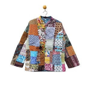 Veste réversible en coton imprimé vintage faite à la main, patchwork matelassé, écologique, style bohème, vêtements d'extérieur pour femmes, hiver - Product Image 1