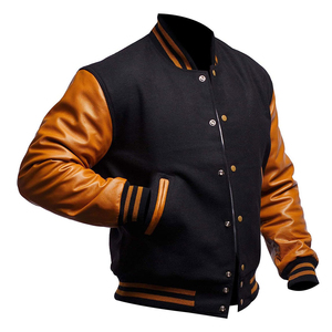 Veste universitaire en toile pour homme de haute qualité, best-seller, respirante, imperméable, réversible, prix de gros abordable, motif uni - Product Image 3