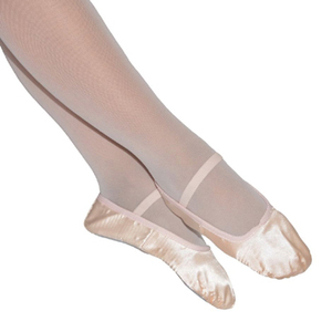 Chaussons de danse souples personnalisés pour femmes, dessus en satin, doublure en coton, semelle extérieure en caoutchouc, talon plat, couleur rose, prêts à être expédiés - Product Image 3