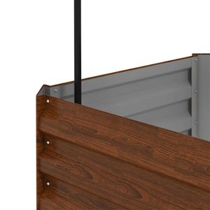 Fioriera da Interno con Supporto in Rattan 24x24x11.75, Vaso Rialzato per Giardino - Product Image 5