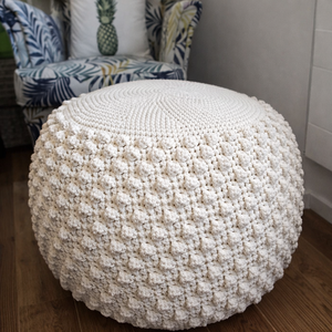 Table de jardin moderne en coton tressé léger et durable au design élégant, tabouret d'extérieur empilable, console de balcon avec incrustations en os - Product Image 2