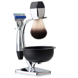 3pcs Barber Men <b>Beard</b> Shaving Manual Safety Razor Set Double Edge-Shaving Razors Long Handle Stand Holder Hair-Shaving Brush - Product Image 3