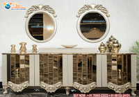Table de salle à manger pliante en teck sculptée à la main, design moderne, taille personnalisée, vente en gros