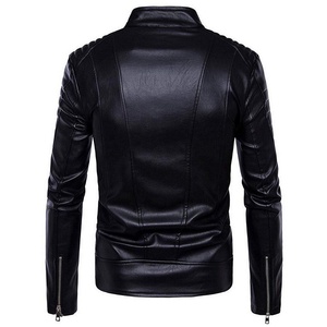 High Quality Plus Size Genuine <b>Leather</b> <b>Jacket</b> Outdoor Use Stand Collar Men's Reversible Windproof - Product Image 2