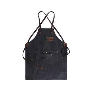 Custom Color and Logo Breathable Leather Working Gardening <b>Apron</b> Waterproof <b>Denim</b>-Durable Hairdresser-Salon <b>Aprons</b> With-Straps - Product Image 5