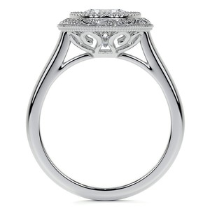 Anillo de compromiso y boda de lujo con moissanita de corte redondo de 8 mm, engaste de puntas, plata de ley 925 chapada en oro, joyería solitaria nupcial - Product Image 4