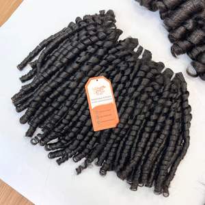 Mechones de cabello humano rizado Pixie con cutícula alineada Remy más vendidos, precio al por mayor, cabello vietnamita crudo - Product Image 4