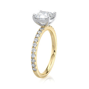 Anillo de Compromiso con Diamante Cultivado en Laboratorio, Corte Cojín, 1.50 CTW, Oro Sólido de 14K, Chapado en Rodio, Certificado IGI, Regalo de Boda de Lujo - Product Image 4