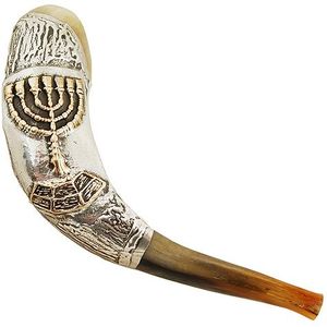 Shofar en corne de bélier style Kudu naturel, instrument de musique pour la cérémonie et le culte, artisanal et décoratif - Product Image 2