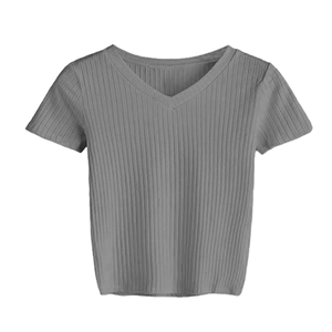 100% polos personnalisés en coton bio pour femmes avec logo brodé T-shirt doux d'été Vêtements décontractés respirants de haute qualité - Product Image 5