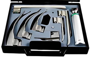 Ensemble de laryngoscopes à fibres optiques Macintosh et Miller CE ISO, 3 lames courbées, 4 lames droites, pour usage ORL et anesthésie - Product Image 4