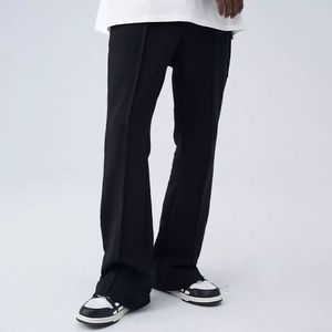Pantalon de jogging évasé décontracté pour <span class=keywords><strong>homme</strong></span>, <span class=keywords><strong>taille</strong></span> élastique, coupe empilée, haute qualité - Product Image 4
