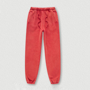 Heavyweight Regular Fit Custom Acid Wash Waterproof Cotton Sweatpants 240g Plain <b>Wide</b> <b>Leg</b> <b>Men</b> <b>Trousers</b> High Quality Pants - Product Image 5