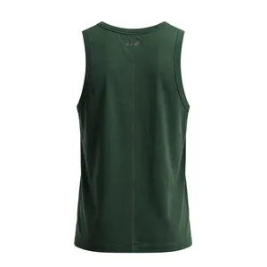 เสื้อกล้ามผู้ชายสีเขียว คอโอ ปักลายใบไม้ สไตล์ลำลอง ผ้าถัก ระบายอากาศได้ดี โพลีเอสเตอร์ แต่งสีตัดต่อแบบแพทช์เวิร์ค - Product Image 2