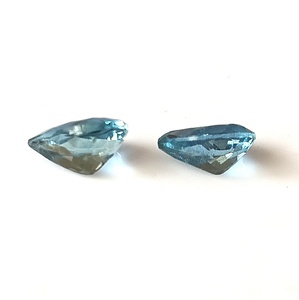 Maravillosa Aguamarina Natural Azul Santa María Calibrada de 5x8 mm, Corte Pera, 1.65 Quilates, Facetada, 2 Piezas, Gema Suelta para Joyería - Product Image 3