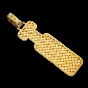 Pendentif personnalisé en moissanite avec logo, style hip-hop, plaqué or argent 925, certifié EGL, unisexe, qualité VVS - Product Image 4