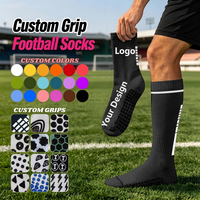 Chaussettes de football personnalisées à forte valeur ajoutée Chaussettes à prise en main d'usine Chaussettes antidérapantes
