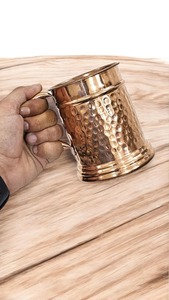 Taza de Cobre Puro 100% de Alta Calidad, Hecha a Mano, Personalizada, para Cerveza o Café - Product Image 3