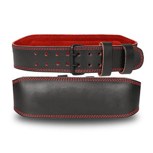 Cinturón de Gimnasio de Alta Calidad, Resistente, Transpirable, para Levantamiento de Pesas, de Cuero Vacuno, Antibacteriano, con Costuras Reforzadas, para Entrenamiento - Product Image 1