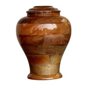 Handmade Wooden Cremation Urn Wooden <b>Ashes</b> <b>Casket</b> with Lid Custom Color Funerary Memorial Container Adult Use - Product Image 2
