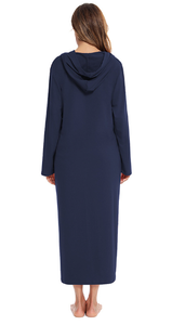 Abrigo largo con capucha para mujer, chaqueta con capucha forrada de lana para invierno, abrigo grueso y cálido con capucha - Product Image 6