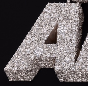 Colgante de Letra 3D en Plata de Ley 925 con Moissanita VVS y Micro Pavé, Joyería Hip Hop Personalizada - Product Image 5