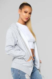 Wholesale Women Zip Up Hoodie Casual Fleece Sweatshirt Streetwear Jacket Supplier USA Fashion Apparel - Product Image 4
