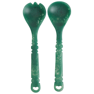 FAIZA CRAFT Ensemble d'ustensiles à salade en résine, cuillères faites à la main en époxy 10ml, finition miroir, écologique, compatible lave-vaisselle/micro-ondes/four, pour fêtes - Product Image 5