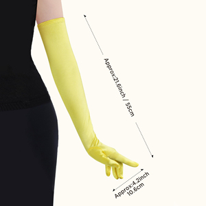 Gants longs en polyester robuste, manches de protection, tissu haute durabilité, design inspiré pour événements formels en extérieur - Product Image 3