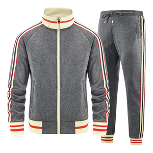 Conjunto Deportivo Unisex Rojo 2026, Chaqueta con Cierre de Cremallera y Cuello Alto, Pantalones Deportivos de Color Sólido, Transpirable, Corte Regular, para Otoño - Product Image 4