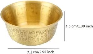 Trusted Manufacturer Stylish Brass Serving Bowl For Serving Food Snacks Salad And Dining <b>Table</b> Decoration Purpose - Product Image 4