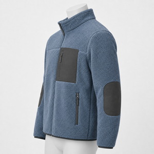 Stylish Men Polar Sherpa <b>Jacket</b> With A Soft Plush Surface Warm Feel And Easy Fit For Outdoor Activities Travel And Leisure - Product Image 3