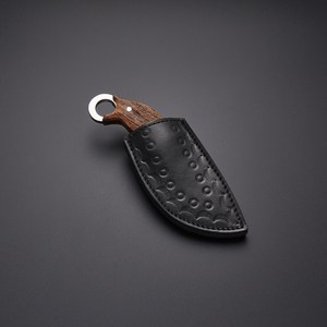 Outil utilitaire à lame fixe fait main sur mesure, acier D2, camping, plein air, bushcraft, EDC, manche en bois de noyer, OEM ODM - Product Image 3