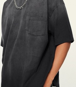 Camiseta de Algodón 100% Estampada de Alta Calidad, Estilo Retro, Holgada, con Bolsillo, para Hombre, Primavera-Verano 2025 - Product Image 5