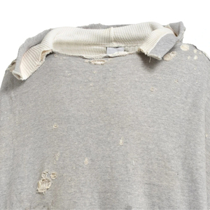 Sudadera con Capucha Extra Grande Personalizada con Bolsillo Delantero, 100% Algodón, Unisex, Estilo Urbano Desgastado, Manga Regular, Color Gris Lavado - Product Image 5