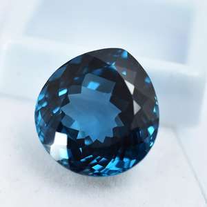 Saphir bleu naturel du Sri Lanka, taille poire, pierre précieuse en vrac, pierre de naissance de septembre, pour la fabrication de bijoux, vente en gros - Product Image 2