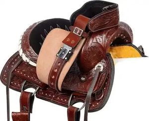Silla de Montar de Cuero Occidental de Alta Calidad Personalizable de 10 a 18 Pulgadas para Carreras de Barriles y Senderismo, Cómoda para Montar a Caballo - Product Image 4